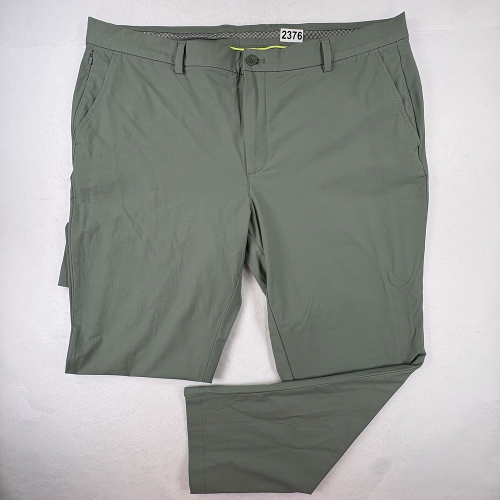 Vineyard Vines On The Go Pants Mens 40x30 Olive Green Stretch Golf Performance